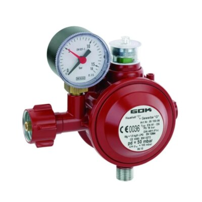 Reduktor 1,5 kg/h 50 mb KLF x 1/4 LH-KN TAE z man. kątowy
