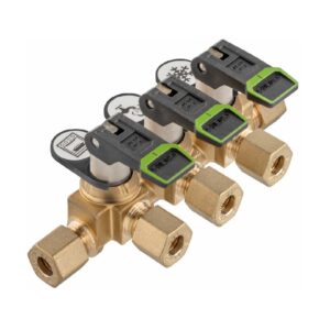 Zawór szybkozamykający RVS 8 x 3 x RVS 8 mosiądz klapowy krótki